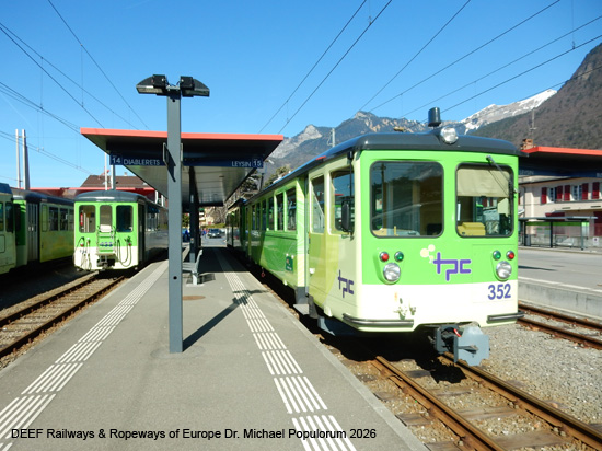 Aigle-Leysin Bahn Chemin de fer Aigle–Leysin Grand Hotel TPC Eisenbahn Schweiz Wadtland Vaud Zahnradbahn