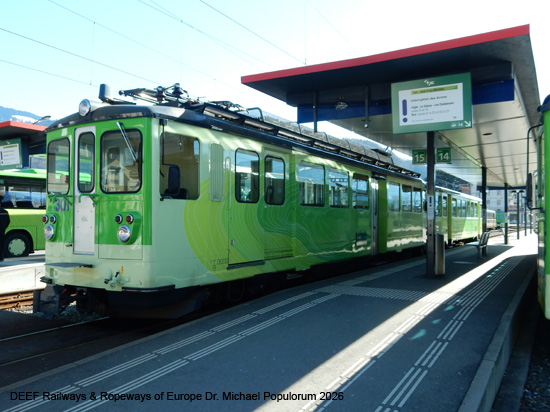Aigle-Leysin Bahn Chemin de fer Aigle–Leysin Grand Hotel TPC Eisenbahn Schweiz Wadtland Vaud Zahnradbahn