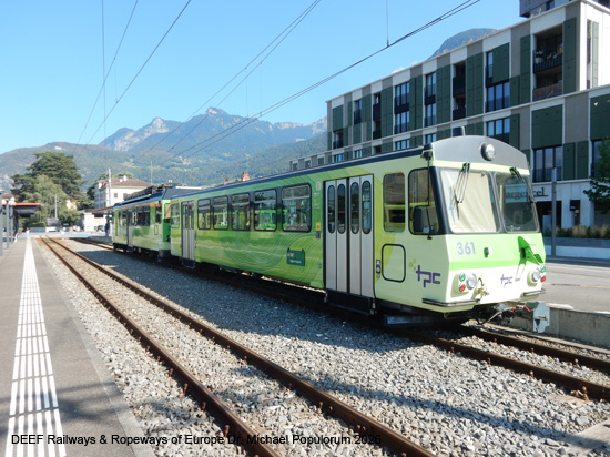 Aigle-Leysin Bahn Chemin de fer Aigle–Leysin Grand Hotel TPC Eisenbahn Schweiz Wadtland Vaud Zahnradbahn
