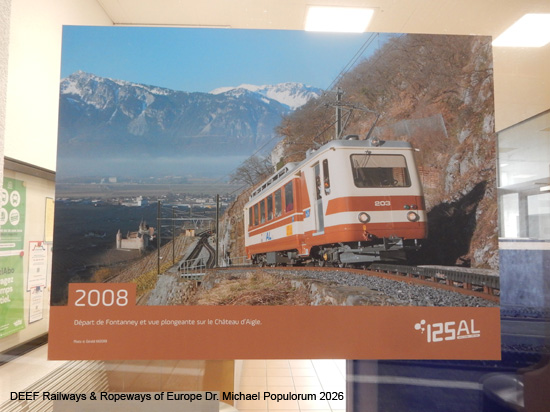 Aigle-Leysin Bahn Chemin de fer Aigle–Leysin Grand Hotel TPC Eisenbahn Schweiz Wadtland Vaud Zahnradbahn