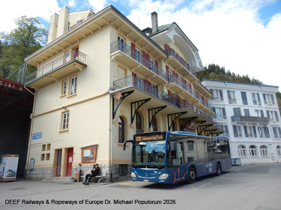 Aigle-Leysin Bahn Chemin de fer Aigle–Leysin Grand Hotel TPC Eisenbahn Schweiz Wadtland Vaud Zahnradbahn