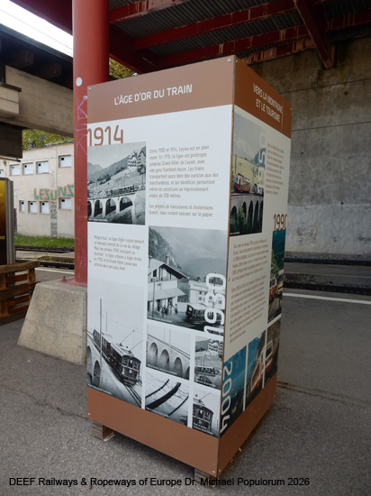 Aigle-Leysin Bahn Chemin de fer Aigle–Leysin Grand Hotel TPC Eisenbahn Schweiz Wadtland Vaud Zahnradbahn