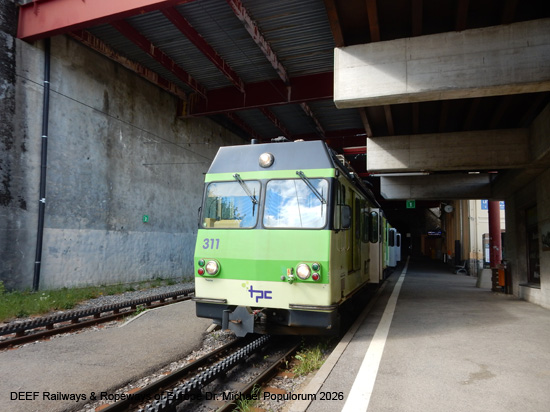 Aigle-Leysin Bahn Chemin de fer Aigle–Leysin Grand Hotel TPC Eisenbahn Schweiz Wadtland Vaud Zahnradbahn