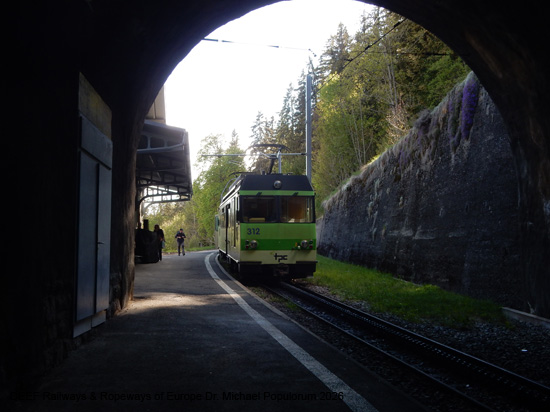 Aigle-Leysin Bahn Chemin de fer Aigle–Leysin Grand Hotel TPC Eisenbahn Schweiz Wadtland Vaud Zahnradbahn