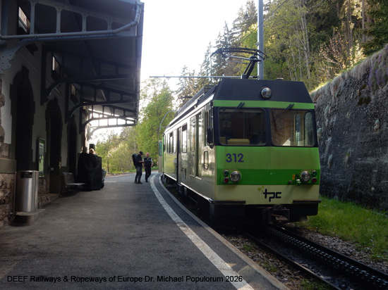 Aigle-Leysin Bahn Chemin de fer Aigle–Leysin Grand Hotel TPC Eisenbahn Schweiz Wadtland Vaud Zahnradbahn