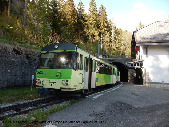 Aigle-Leysin Bahn Chemin de fer Aigle–Leysin Grand Hotel TPC Eisenbahn Schweiz Wadtland Vaud Zahnradbahn