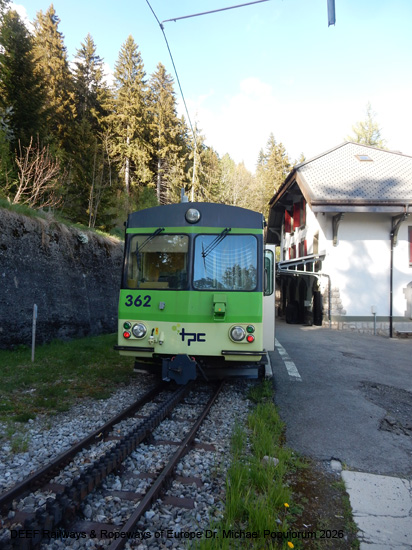 Aigle-Leysin Bahn Chemin de fer Aigle–Leysin Grand Hotel TPC Eisenbahn Schweiz Wadtland Vaud Zahnradbahn