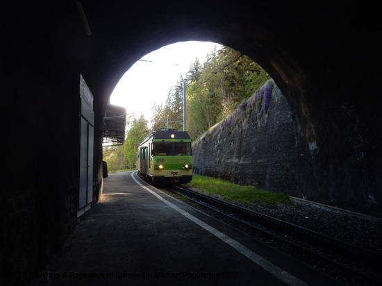 Aigle-Leysin Bahn Chemin de fer Aigle–Leysin Grand Hotel TPC Eisenbahn Schweiz Wadtland Vaud Zahnradbahn