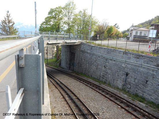 Aigle-Leysin Bahn Chemin de fer Aigle–Leysin Grand Hotel TPC Eisenbahn Schweiz Wadtland Vaud Zahnradbahn