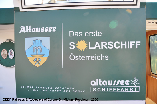 Solarschiff Altaussee Stern & Hafferl Salzkammergut Steiermark Schifffahrt Österreich