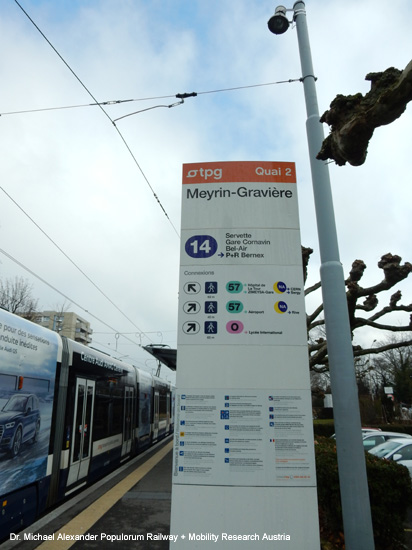 Straßenbahn Genf Tram de Geneve Schweiz Transports publics genevois