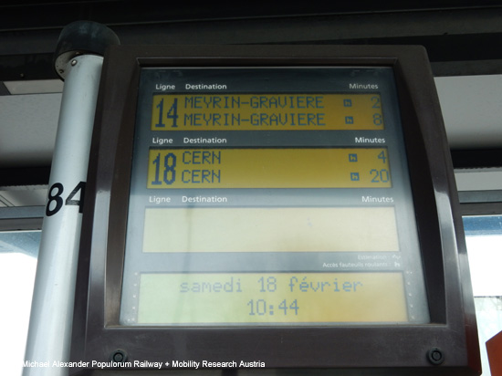 Straßenbahn Genf Tram de Geneve Schweiz Transports publics genevois