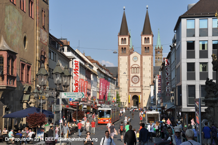 Straßenbahn Straba Würzburg Tram Bayern Deutschland