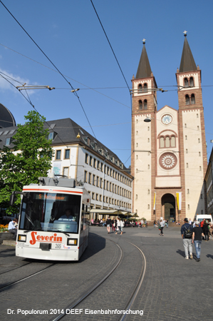 Straßenbahn Straba Würzburg Tram Bayern Deutschland