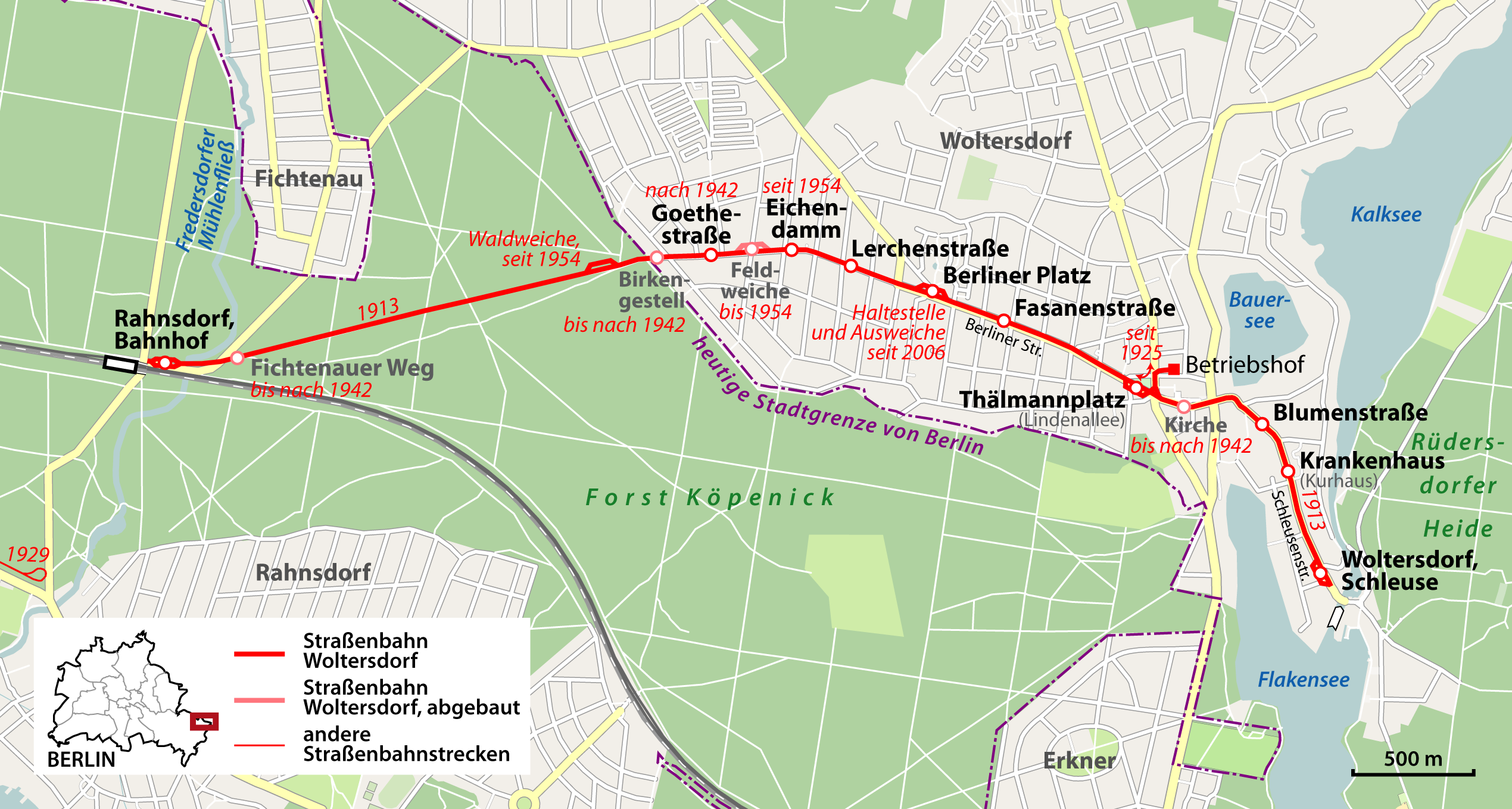 Woltersdorfer Straßenbahn Berlin Rahnsdorf – Woltersdorf, Schleuse Tram Deutschland