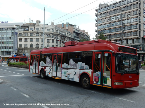 Obus Trolleybus Oberleitungsbus Belgrad Beograd Serbien