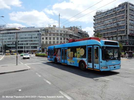 Obus Trolleybus Oberleitungsbus Belgrad Beograd Serbien