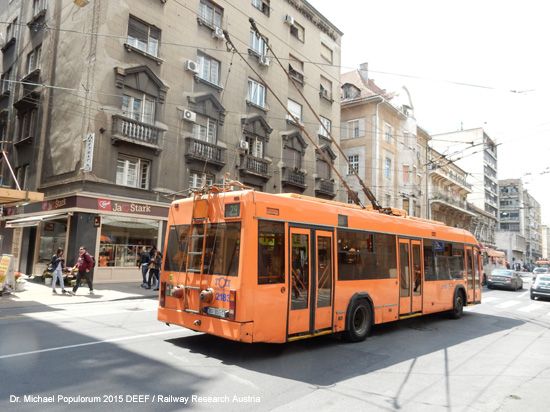 Obus Trolleybus Oberleitungsbus Belgrad Beograd Serbien