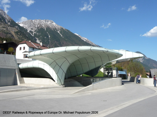 Hungerburgbahn Innsbruck Zaha Hadid Standseilbahn Österreich