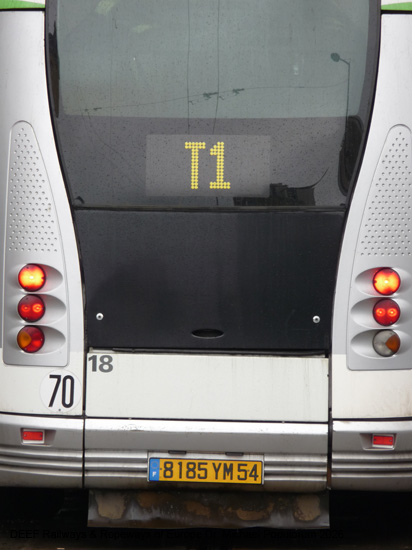 STAN Tramway sur pneumatiques Nancy Spurbus Straßenbahn Oberleitungsbus Frankreich
