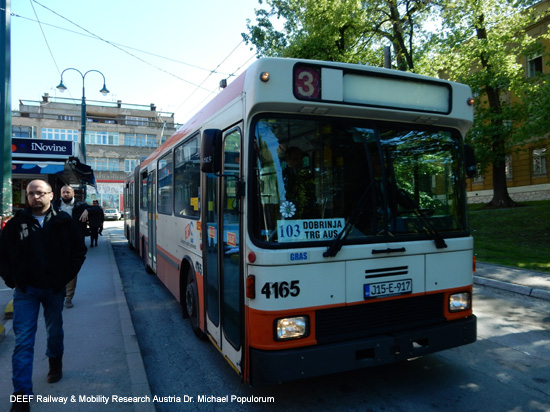 Obus Trolleybus Sarajevo Bosnien
