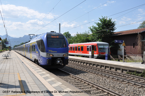 Bayerische Maximiliansbahn Eisenbahnstrecke Rosenheim Freilassing Salzburg Eisenbahn Bayern