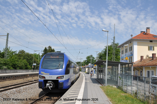 Bayerische Maximiliansbahn Eisenbahnstrecke Rosenheim Freilassing Salzburg Eisenbahn Bayern