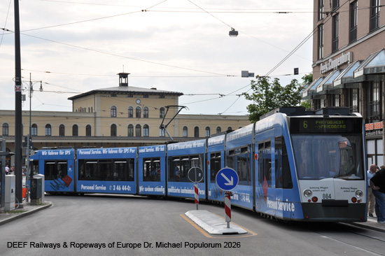Augsburg Straßenbahn Tram AVG Bayern Schwaben Deutschland Tramway