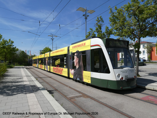 Augsburg Straßenbahn Tram AVG Bayern Schwaben Deutschland Tramway