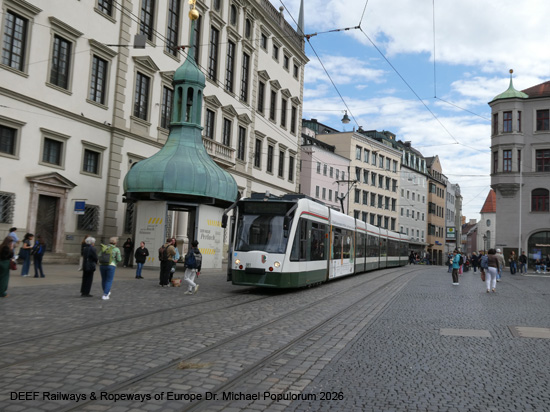 Augsburg Straßenbahn Tram AVG Bayern Schwaben Deutschland Tramway