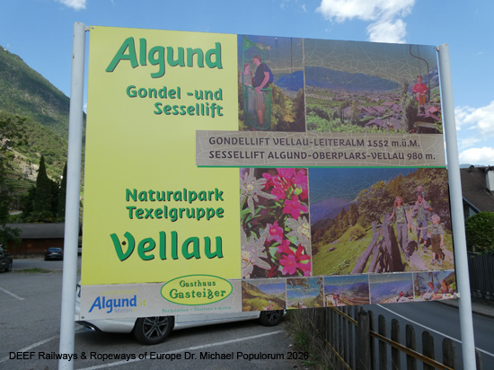 Sessellift Algund Vellau Meran Südtirol