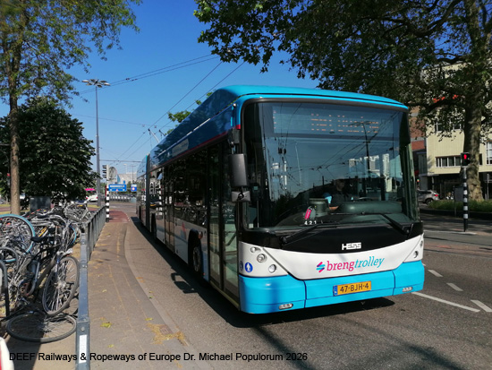 Arnheim Trolleybus Oberleitungsbus Arnhem Holland Gelderland ÖPNV