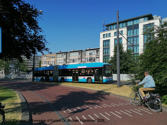 Arnheim Trolleybus Oberleitungsbus Arnhem Holland Gelderland ÖPNV