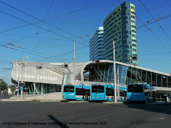 Arnheim Trolleybus Oberleitungsbus Arnhem Holland Gelderland ÖPNV