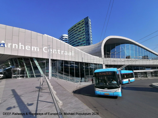Arnheim Trolleybus Oberleitungsbus Arnhem Holland Gelderland ÖPNV