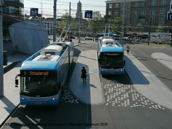 Arnheim Trolleybus Oberleitungsbus Arnhem Holland Gelderland ÖPNV