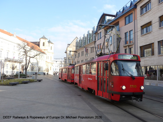 Straßenbahn Bratislava Tram Preßburg Slowakei ÖPNV