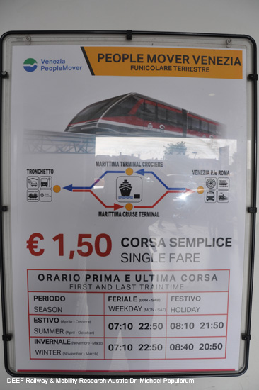 People Mover Venedig Doppelmayr Seilbahn Standseilbahn ÖPNV Italien