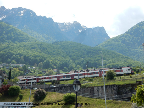 Tonkin Linie Eisenbahn Schweiz Saint-Maurice Saint-Gingolph Évian-les-Bains
