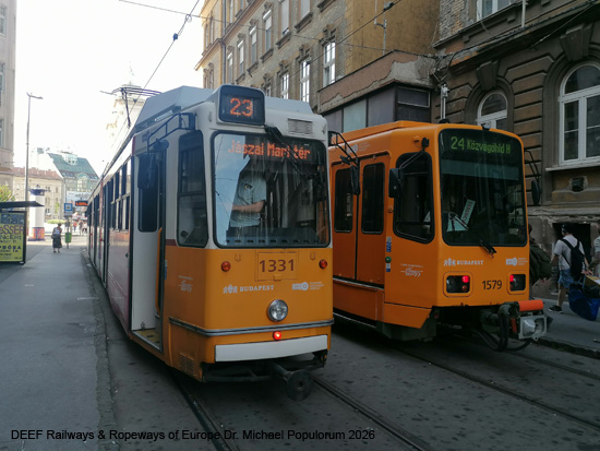 Budapest Tram Straßenbahn Ungarn Tramway