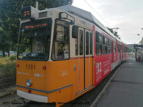 Budapest Tram Straßenbahn Ungarn Tramway