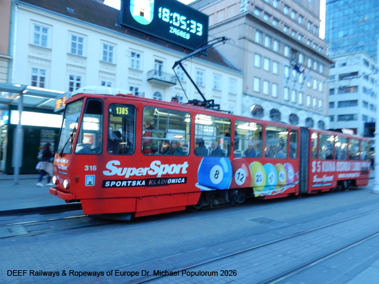 Zagreb Straßenbahn Tramway Tram Kroatien ÖPNV