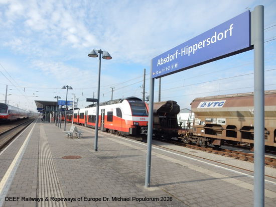 Bahnstrecke Absdorf-Hippersdorf Stockerau Eisenbahn Österreich