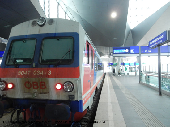 Innere Aspangbahn ÖBB Wien Traiskirchen Wiener Neustadt Eisenbahn Österreich Wien Hauptbahnhof