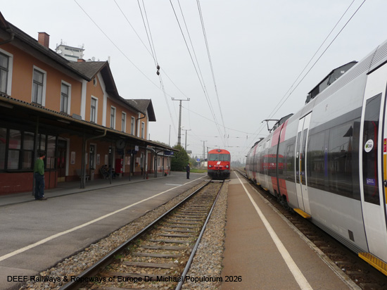 Bahnstrecke Absdorf-Hippersdorf Stockerau Eisenbahn Österreich