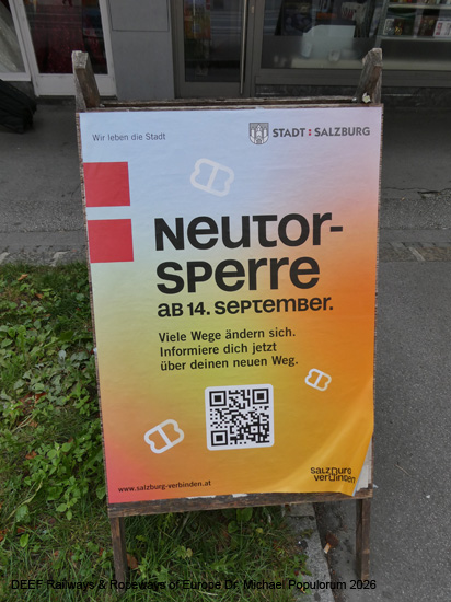 Neutor-Sperre Salzburg Stadt Chaos