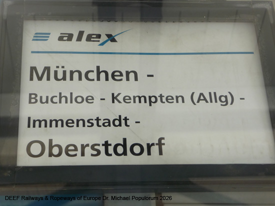 Illertalbahn Immenstadt Sonthofen Oberstdorf Eisenbahn Bayern Allgäu Deutsche Bahn