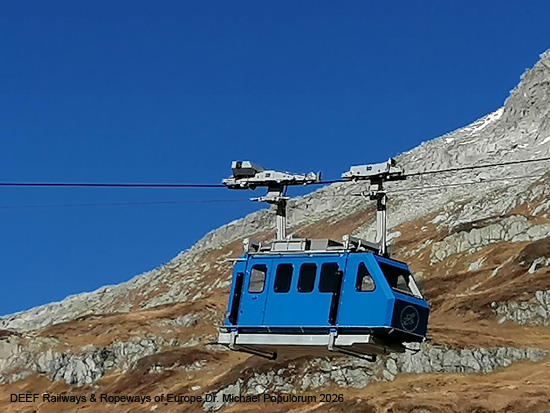 Militärseilbahn Oberalppass Miltärbahn Oberalp Kanton Uri Schweiz Armee Seilbahn