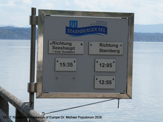 Starnberger See Schifffahrt Bayern Tutzing Possenhofen Berg Seeshaupt Bernried Roseninsel